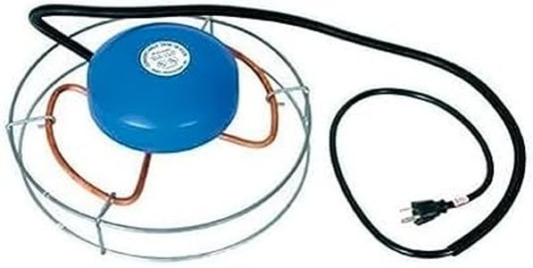 Farm Innovators Inc. 1500 Watts Patented Cast Aluminum Convert-Able Tank De-Icer with 6 Foot Grounded Cord and Heavy-Duty Anti-Chew Cord Protector