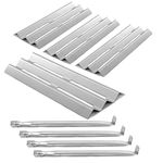 BTCDR Grill Replacement Parts for Napoleon LEX485/605/730 LE LD485 Series Grills S81001, 4 Pack Grill Burner and Heat Plates, Stainless Steel (Burner and Heat Plate-4)