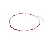 Gothic Vampire Bite Marks Dracula's Kiss, Dripping Blood Imitation Necklaces, Multiply Layer Artificial Witch Pearl Choker, Bloody Punk Costume for Women Girls Halloween Party (Red Drip Necklace)