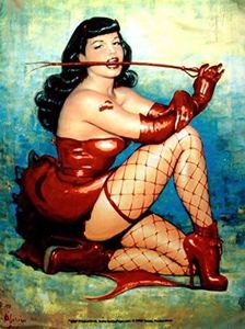 Bettie Page de Don't Tred Me Textile Poster