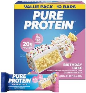 Pure Protein Bars, High Protein, Nutritious Snacks to Support Energy, Low Sugar, Gluten Free, Birthday Cake, 1.76 oz, Pack of 12