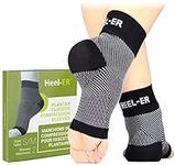 Heel-ER Plantar Fasciitis Compression Sleeves - Ankle Support Socks - Arch Brace for Heel Pain Relief, Spur, Sore Feet for Men & Women (Pair)