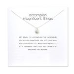 ZYAWP Friendship Silver Y Sun Necklace Good Luck Compass Elephant Pendant Chain Necklace with White Message Card Gift for Women and Sisters