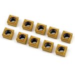 OSCARBIDE Carbide Turning Inserts CCMT21.51(CCMT060204) CCMT Insert Mutilayer Coated CNC Lathe Inserts for Lathe Turning Tool Holder Replacement Insert, 10 Pieces