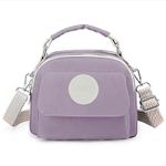 Storite Women's Stylish Small Lightweight Sling Crossbody Shoulder Bag, Portable Handbag Bag With Inner Padded Pocket & Adjustable Strap (Light Purple,21x10x17cm)