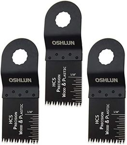 Oshlun MMR-1003 1-1/3-Inch Precision Japan HCS Oscillating Tool Blade for Rockwell or Worx SoniCrafter Hex, 3-Pack