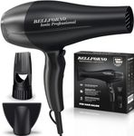 Fast-Dry 2200W Negative Ionic Ceramic Hair Dryer Tourmaline Technology - Lightweight & Quiet Professional Salon Blow Dryer with ADC Motor - hairdryer