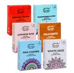 Raajsee Natural Incense Cones,6 Pack Mixed Scents Gift Pack 15 pc Each (90 Total), Insense Cones Variety Pack, 100% Organic Non Toxic Natural - Hand Rolled Free from Chemicals (PACK 2)