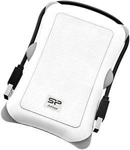 Silicon Power 1TB Rugged Armor A30 Military Grade Shockproof USB 3.0 2.5 Inch Portable External Hard Drive for PC, Mac, Xbox One, Xbox 360, PS4, PS4 Pro and PS4 Slim, White