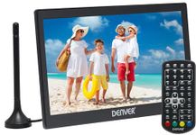 Denver LED-1032-10 inch Wide Super VGA Digital Portable TV – Rechargeable – 12 Volt – USB & Recording - Camping, Kitchen, Caravan Small TV – Battery, Car or Mains Power