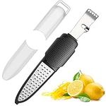 Pisol Lemon Citrus Orange Zester and Grater Tool, Cheese Grater & Vegetable Grater for Lime, Garlic, Ginger, Chocolate, Fruits, Dishwasher Safe