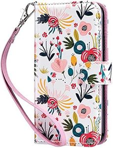 ULAK Funda Billetera iPhone 11 Carcasa Cartera Tapa Flip Magnética de Cuero PU Libro Antigolpes con Tarjetero y Función de Soporte para iPhone 11 6.1 Pulgadas - Blanco