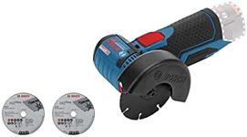Bosch Professional 12V System GWS 12V-76 cordless angle grinder (three cutting discs, disc diameter: 76 mm, excluding batteries and charger, in carton)