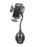 [Upgraded] Car Cup Holder Phone Mount Adjustable Gooseneck Automobile Cup-Holder-Phone-Car-Mount for iPhone 11 Pro/XR/XS Max/X/8/7 Plus/6s/Samsung S10+/Note 9/S8 Plus/S7 Edge(Black)