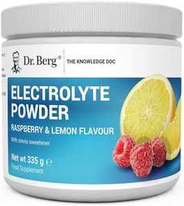 Dr. Berg Zero Sugar Hydration Keto Electrolyte Powder - Enhanced w/ 1000 mg of Potassium & Real Pink Himalayan Salt (NOT Table Salt) - Raspberry & Lemon Flavor Hydration Drink Supplement - 50 Servings