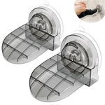 ENUODA Shower Foot Rest with Powerful Non-Slip Suction Cup Waterproof Shower Stool for Inside Shower Shaving Legs Suitable for People Who Need to Keep Body Balance (2 Pack, Reusable, No Drilling)