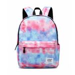 LCNC School Bags for Girls Boys,Galaxy Water Resistant Durable Casual Basic Backpack for Students