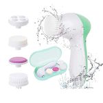 Facial Cleansing Spin Brush Set Electric Facial Cleansing Brush Face Cleaner Face Brush for Gentle Exfoliating,Removing Blackhead,Deep face scrubbing Gift Skincare for Teenage Girl (Green1)