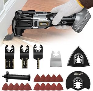 Cordless Oscillating Tool for Dewalt 20V Battery, 6 Variable Speed Brushless-Motor Tool, Oscillating Multi Tool Kit for Cutting Wood Drywall Nails Remove Grout & Sanding(Battery Not Included)