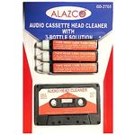 Audio Tape Cassette Head Cleaner w/ 3 Cleaning Fluids Care Wet Maintenance Kit By Alazco