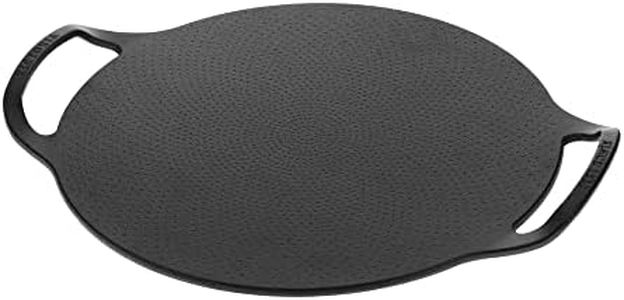 Victoria 15-Inch Cast Iron Comal Pizza Pan with 2 Side Handles, Preseasoned with Flaxseed Oil, Made in Colombia