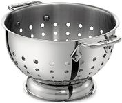 All-Clad 5605C Stainless Steel Dishwasher Safe Colander Kitchen Accessory, 5-Quart, Silver