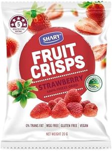 Shary Freeze Dried Strawberry Crisps, 20g - Healthy Snack, 100% Natural, Vegan, Gluten-Free, No Added Sugar, Crunchy & Delicious