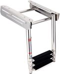 3-Step Under Platform Telescoping Slide Mount Boat Boarding Ladder Stainless Steel Marine Ladder