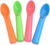 4 Pieces Assorted Color Scoops Ice Cream Spoon Nonstick Candy Spoon for Hard Ice Cream Fruit Mashed Potato Meat Balls Rice Dishes