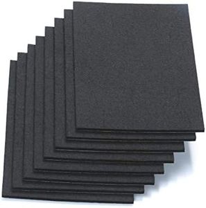 RERIVER 6" X 8" X 1/5" Thick Heavy Duty Felt Sheets - 8 Sheets (Black)