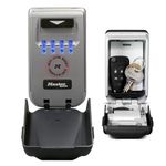 MASTER LOCK Wall Mounted Light Up Dial Key Safe, Medium 72 x 126 x 52 mm, Grey, Zinc, Outdoor, Mounting Kit, for Home Office Industries Vehicles