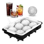 Silicone Ice Cube Trays for Freezer,Large Sphere Whiskey Ice Cubes Mold Easy to Refill and Remove Reusable Big Round Ice Balls Maker for Bourbon Brandy Cocktails Coffee Gifts for Alcohol Lovers