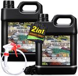 Mulch Glue - 1 Gallon / 128oz Black Color Mulch Dye & Landscape Adhesive with Applicator for Landscaping, Garden, Gravel, Rock - Safe Ready to Use Gravel Binder Mulch Lock Glue for Leaf, Stone, Bark