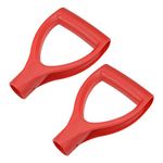 uxcell Shovel D Grip Handle, 32mm Inner Diameter PVC for Digging Raking Tools Red 2Pcs