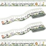 Coume 2 Rolls Baby Shower Measuring Tape 2 Inch x 150 Feet Tummy Measure Belly Game Measure Tape for Baby Shower Party Favors and Supplies (Safari)