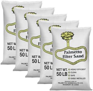 Palmetto 5 Pack Pool Filter Sand, Clean and Clear Water, Natural Sand for Residential and Commercial Pool Sand Filter Pumps, 50 Pound
