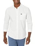 RVCA Men's Slim Fit Long Sleeve Oxford Stretch Woven Button Up Shirt, Rvca L/S Stretch Oxford/White, XX-Large