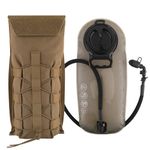 PETAC GEAR 1.5L / 3LTactical Hydration Pack，Molle Carrier Pouch for 50 oz /100 oz Hydration Bladder Daypack Water Backpack. (CB, 3L combination set)