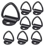 Tie Down Anchor, 8 Pcs Heavy Duty Tie Down Rings, Stainless Steel D Ring Tie Down Hooks Trailer Anchor Hook Truck-bed load Anchor for Boat Rope Vans Trailers Trucks Black