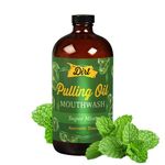 The Dirt All Natural Gluten & Alcohol-Free Oil Pulling Antibacterial Mouthwash - Dental Tonic with Essential Oils for Bad Breath, Non-GMO | Available in 2 Flavors (Super Mint, 8 Ounce)