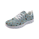 Showudesigns Cute Dog Pattern Women's Sneaker Anti-Skid Running Sport Shoes Size 5