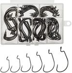 Afmivs Worm Hooks for Bass Fishing 