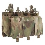 WarmHeartting Tactical 5.56mm Quadruple Magazine Pouch Front Panel with Hook and Loop and Quick Release 25mm Buckle, Mag Pouch Holster Mag Carrier Holder Dump Pouch Admin Pouch