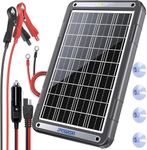 POWOXI Upgraded MPPT 15W Solar Battery Trickle Charger&Maintainer 12V Solar Panel Car Battery Trickle Charger Kit Portable Waterproof Built-in MPPT Charging Controller for 12 Volt Car RV Trailer Boat