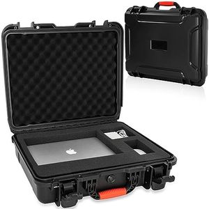 WELIDAY Waterproof Laptop Hard Case for 15.6-17.3 inch Gaming Laptops & Accessories - Heavy Duty Laptop Storage Case with Pull & Pluck Foam Layer(Black)