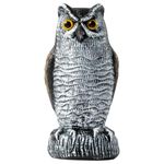 OFFO Pigeon Deterrent, Owl Decoy to Scare Birds Away, Bird Scarers for Gardens, Natural Bird Deterrent Devices for Halloween Decorations Ornaments Indoor Outdoor Garden Yard Farms, Brown and White
