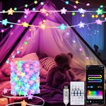 echosari Smart Star Fairy Lights USB, 10M RGB Built-in-chip 66 LED Dreamy Star String Lights with APP & Remote Music Sync & MIC Sync for Bedroom Garden Party Wedding Decor