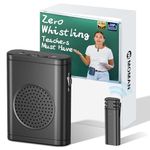 Moman Voice Amplifier with Wireless Lavalier Microphone, Zero Whistling Low Latency Portable Speaker, Personal PA System with Wireless Clip on Mic for Teachers Classroom Yoga Tour Guide Meeting Coach
