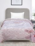 Petals Dreams Blanket Single Bed for Heavy Winter, 900 GSM, 2 Ply, Cloudy Mink Blanket (160x220 cm) (Rose Gold)