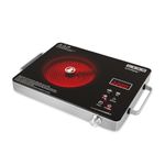 USHA IR2200TCB Infrared Induction Cooktop with grill | 2200 Watts | 11 Power Level | 4 Preset Menu | Feather Touch Controls | Digital display | 1 Year Warranty| Black